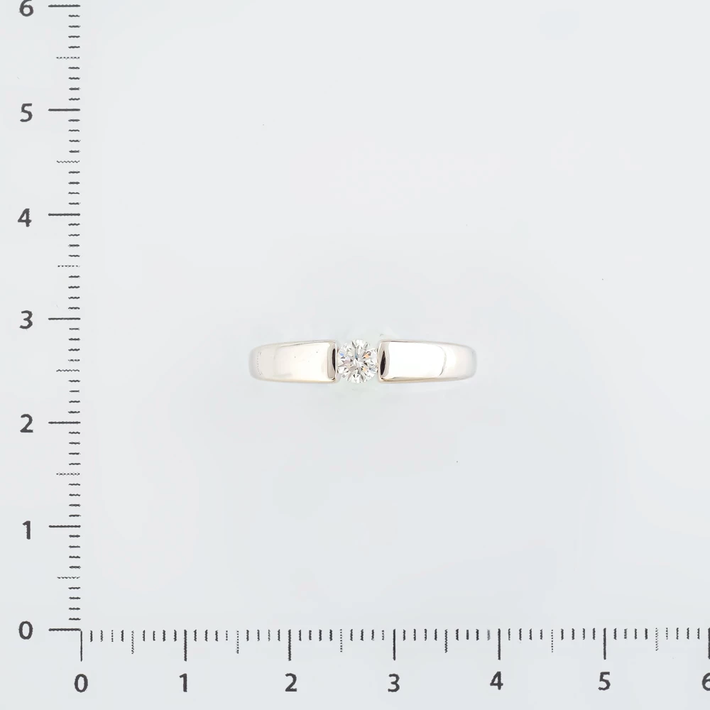 Кольцо с бриллиантом из белого золота 585 пробы