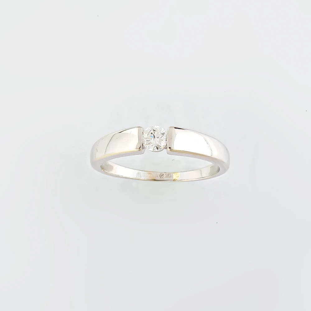 Кольцо с бриллиантом из белого золота 585 пробы