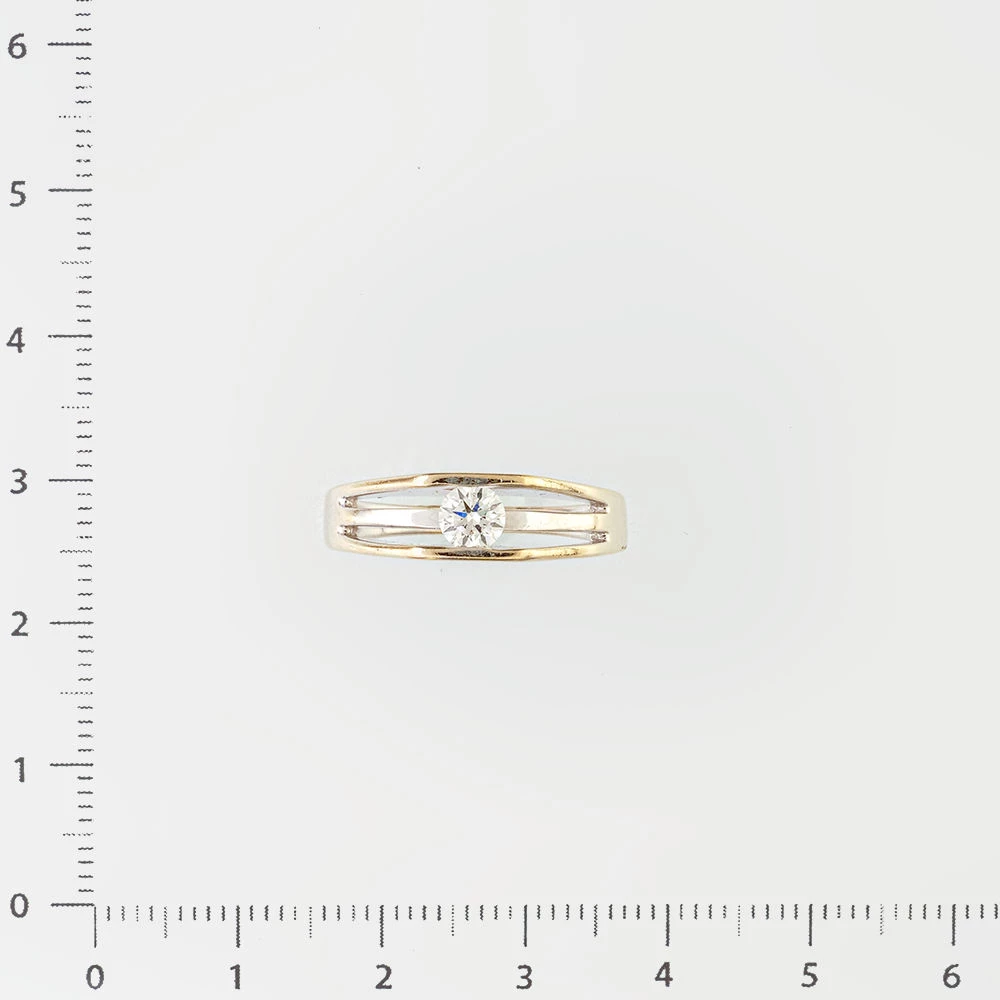 Кольцо с бриллиантом из белого золота 585 пробы