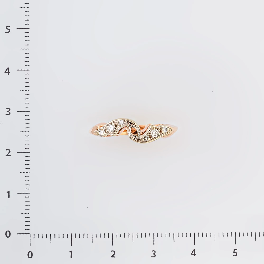 Кольцо с бриллиантом из красного золота 585 пробы