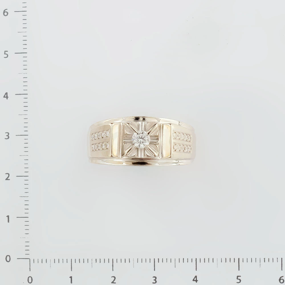 Кольцо с бриллиантом из белого золота 500 пробы