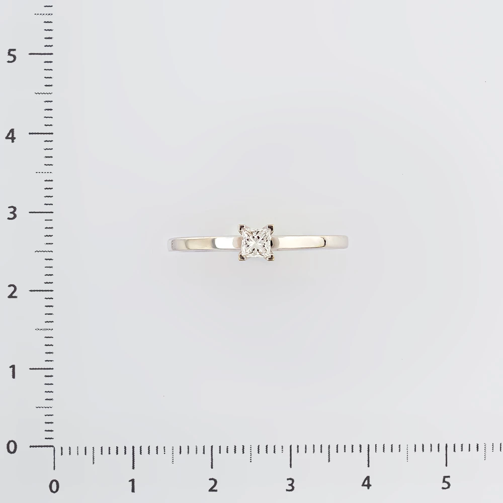 Кольцо с бриллиантом из белого золота 585 пробы