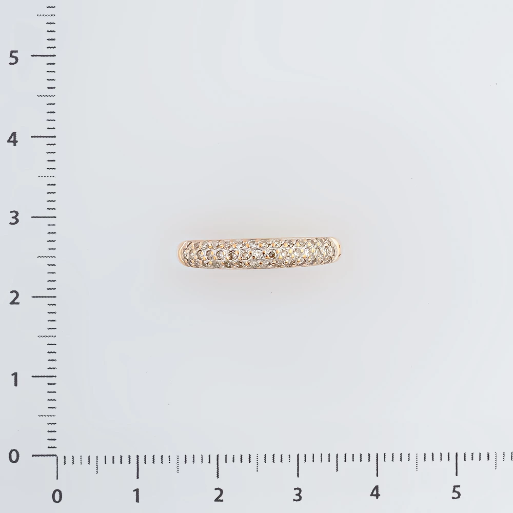 Кольцо с бриллиантом из красного золота 585 пробы