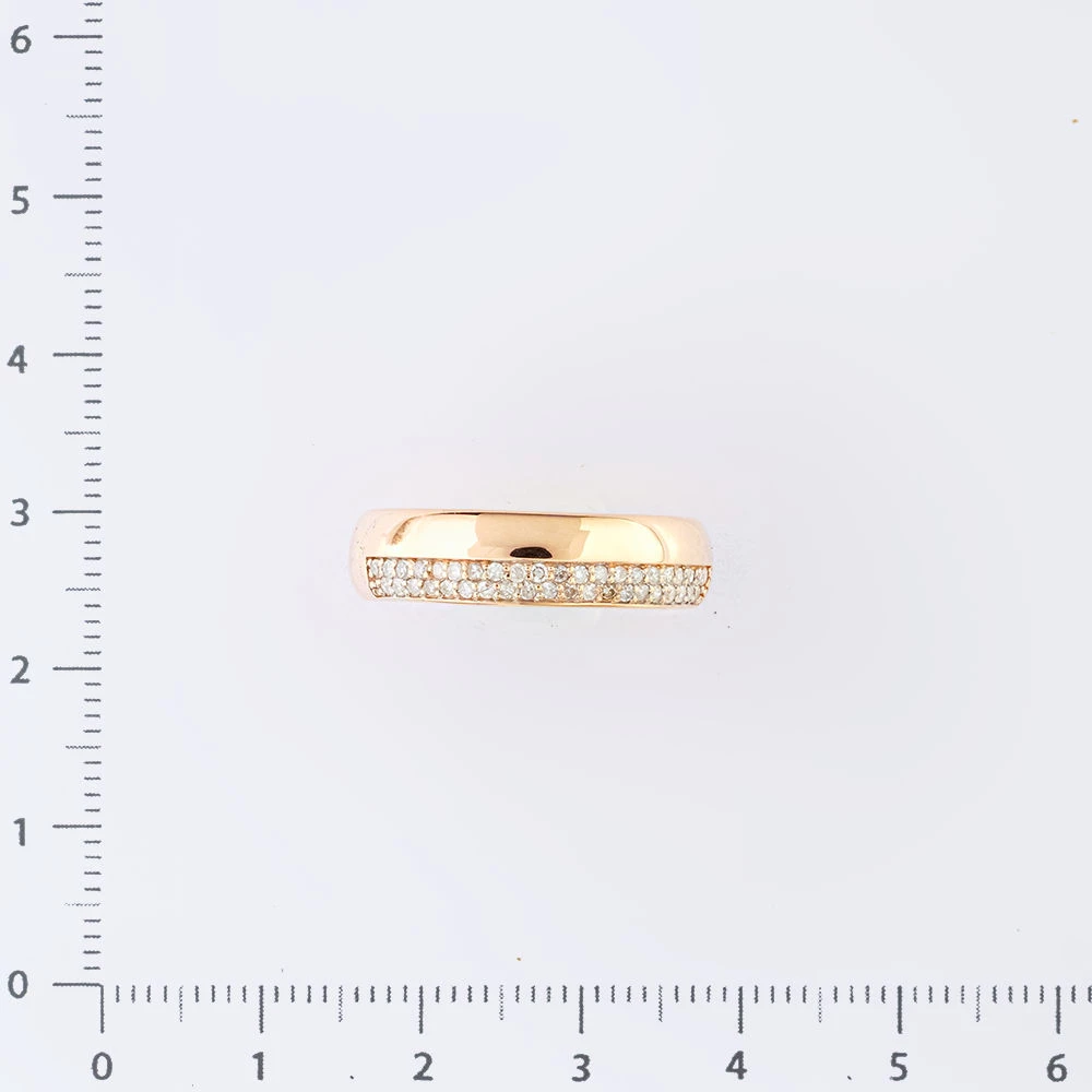 Кольцо с бриллиантом из красного золота 585 пробы