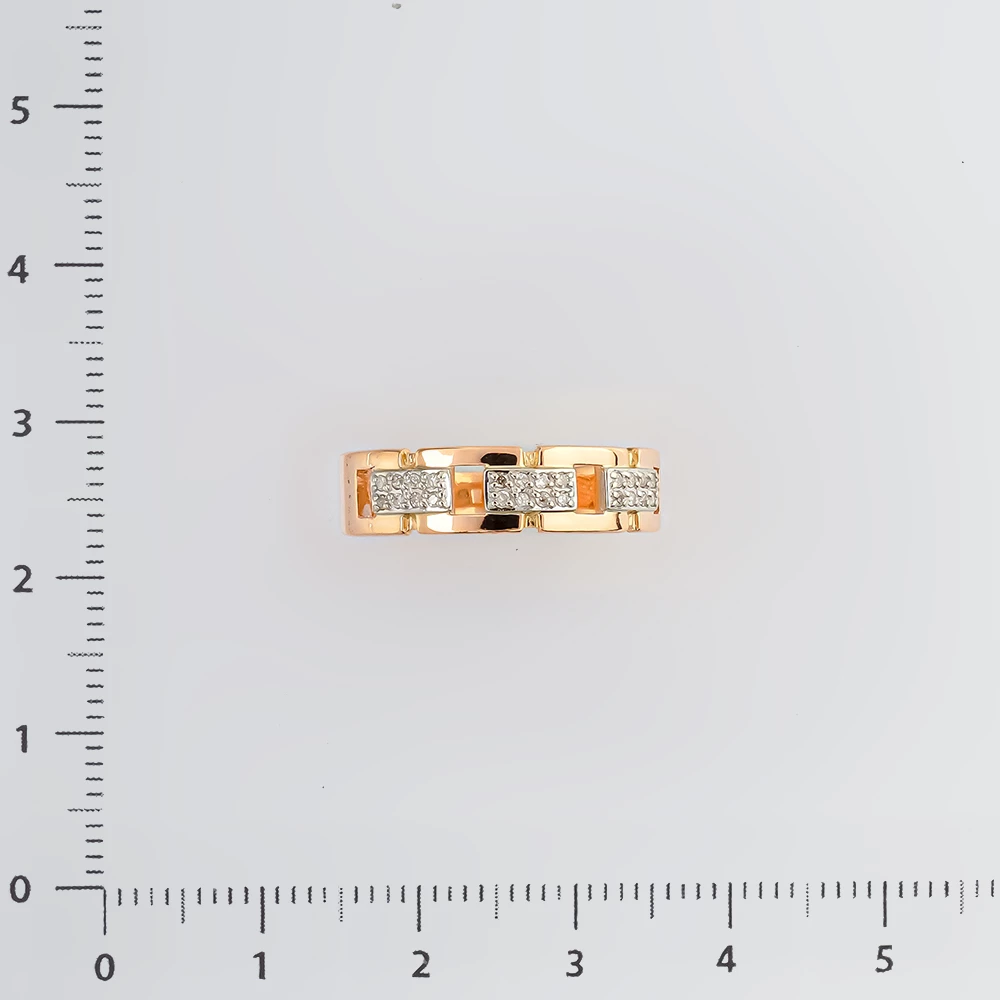 Кольцо с бриллиантом из красного золота 585 пробы