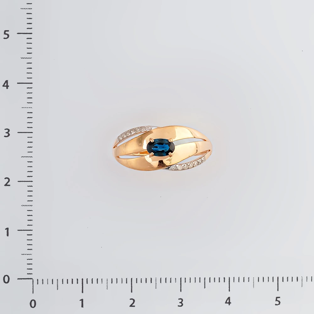 Кольцо с сапфиром из красного золота 585 пробы Кольцо с сапфиром из красного золота 585 пробы