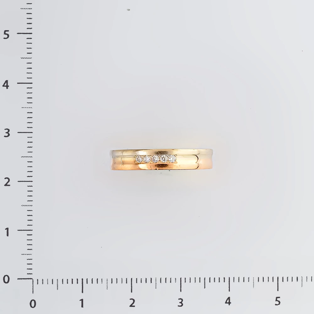 Кольцо с бриллиантом из красного золота 585 пробы