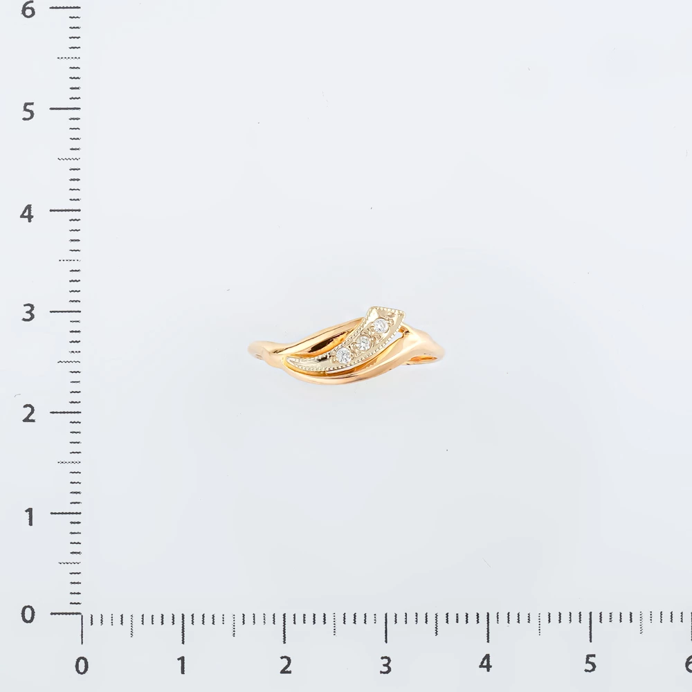 Кольцо с бриллиантом из красного золота 585 пробы