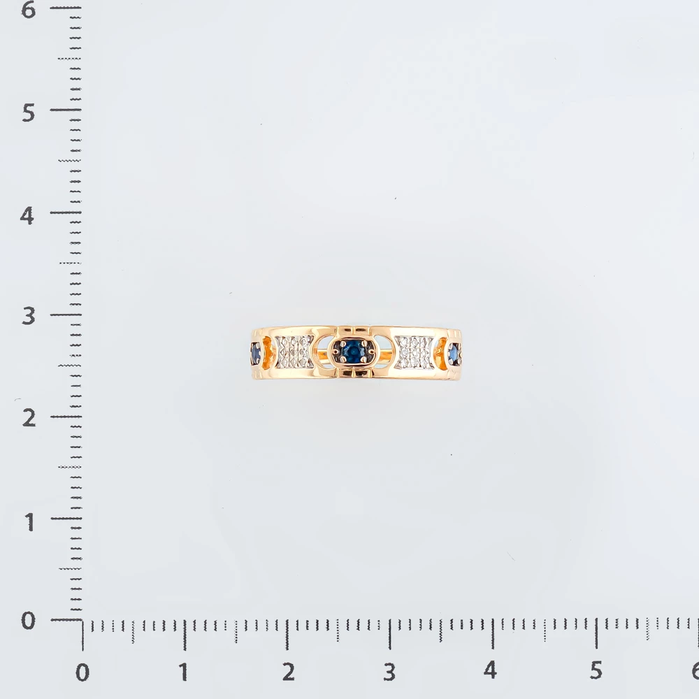 Кольцо с сапфиром из красного золота 585 пробы Кольцо с сапфиром из красного золота 585 пробы