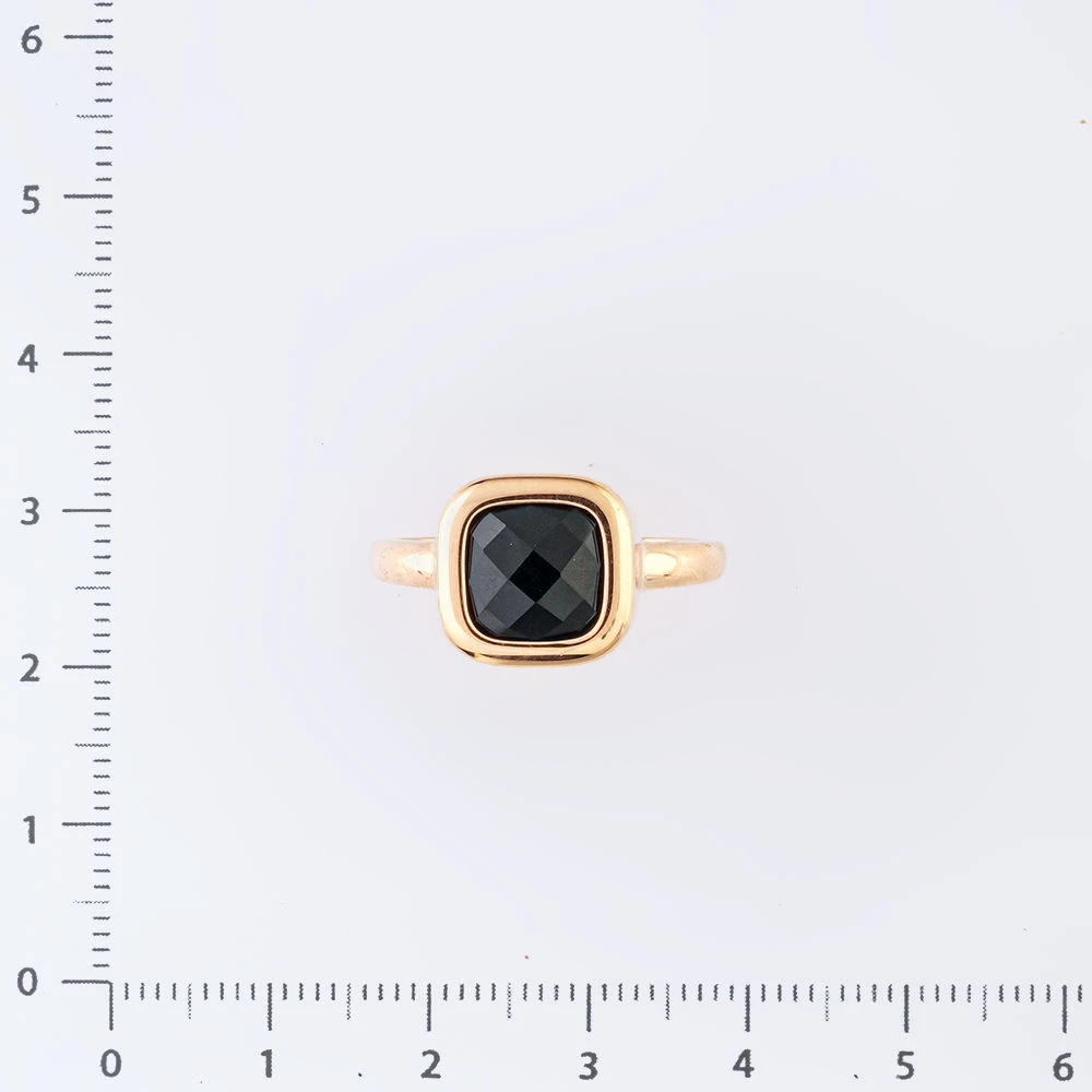 Кольцо с ониксом из красного золота 585 пробы