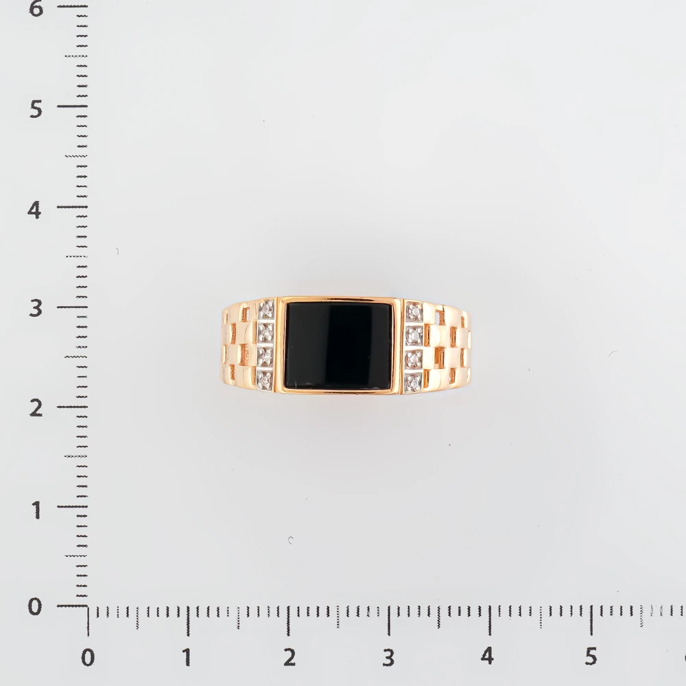 Кольцо с агатом из красного золота 585 пробы Кольцо с агатом из красного золота 585 пробы