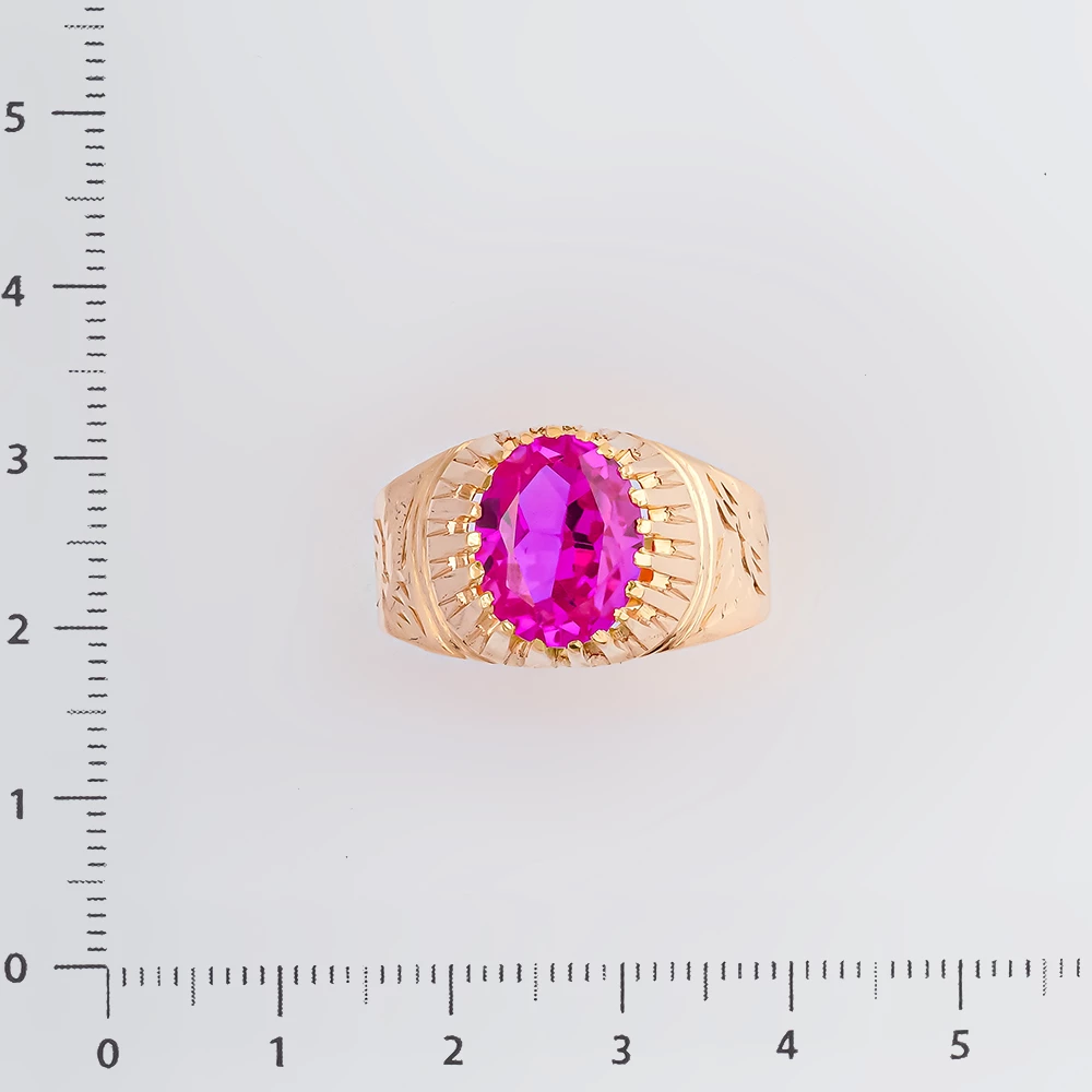 Кольцо с фианитом из красного золота 583 пробы Кольцо с фианитом из красного золота 583 пробы