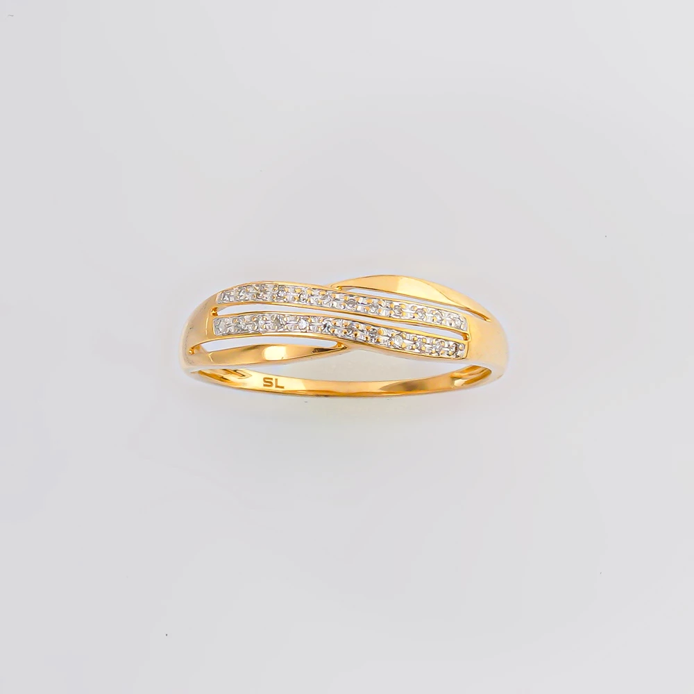 Кольцо с бриллиантом из желтого золота 585 пробы