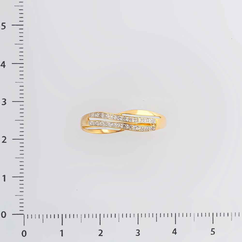 Кольцо с бриллиантом из желтого золота 585 пробы