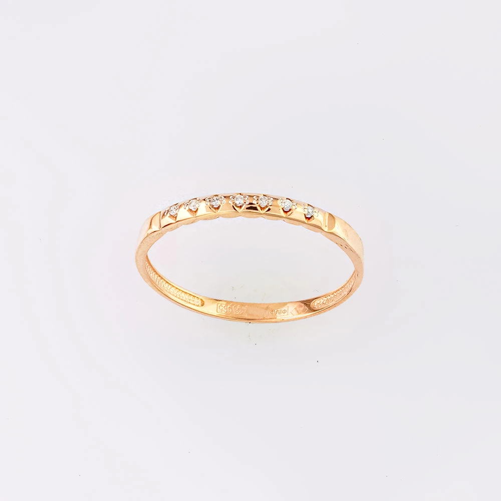 Кольцо с бриллиантом из красного золота 585 пробы