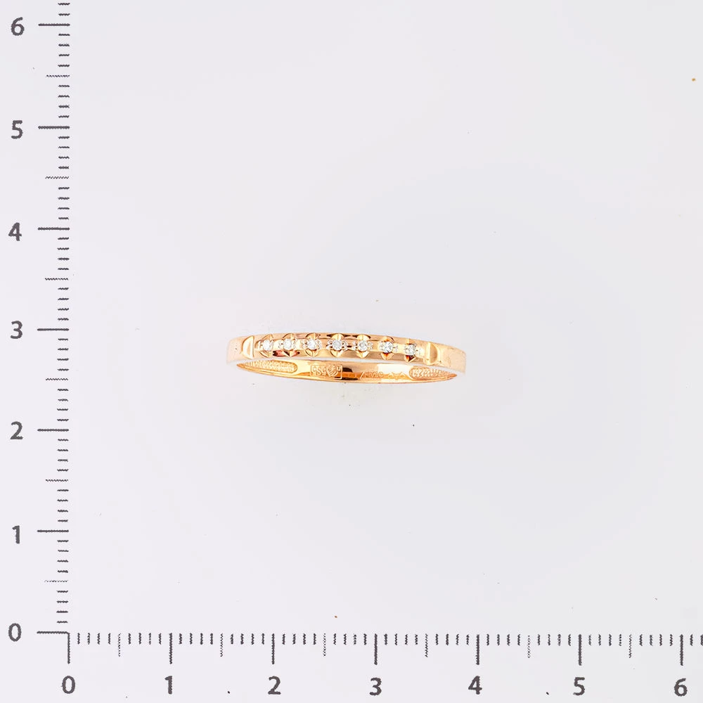 Кольцо с бриллиантом из красного золота 585 пробы