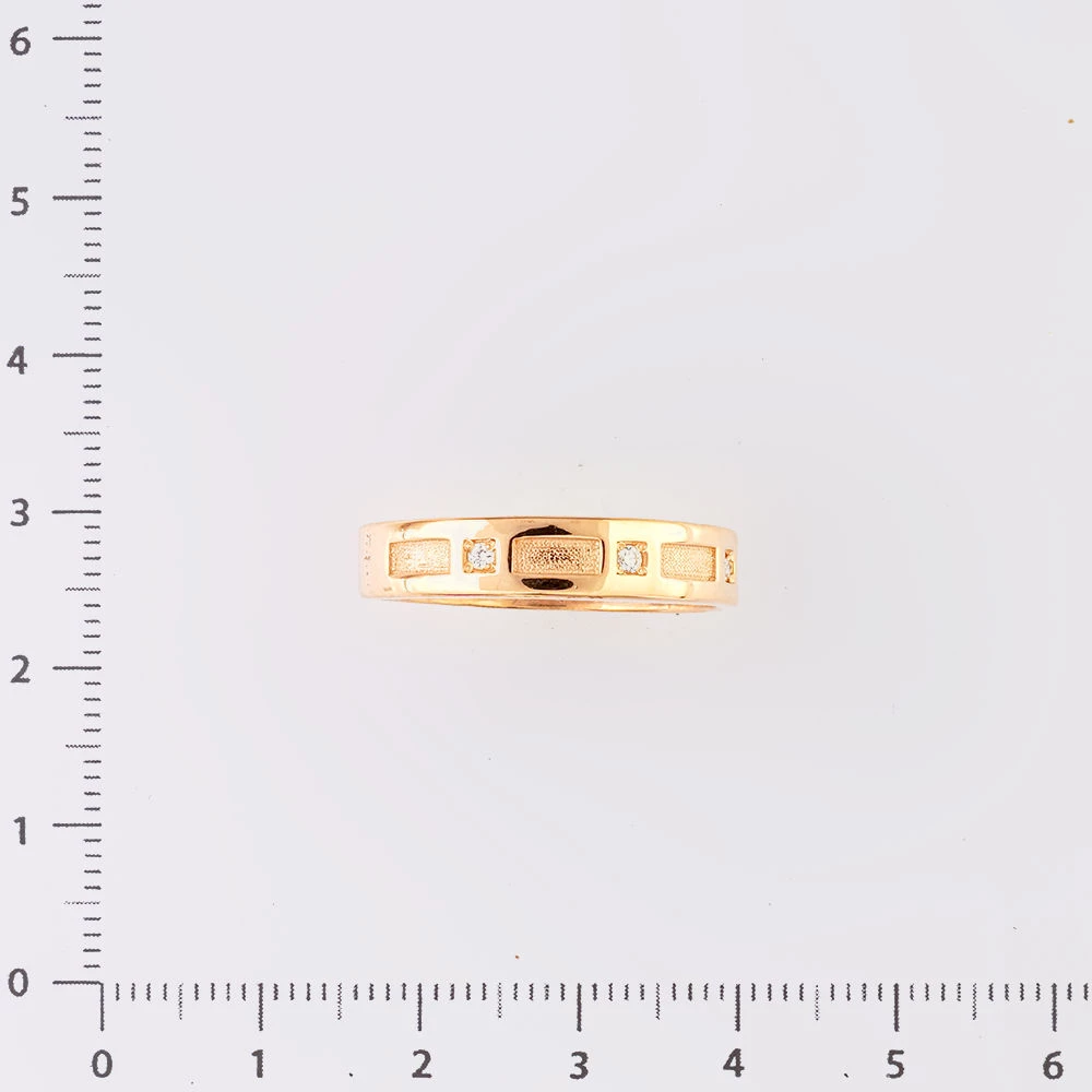 Кольцо с бриллиантом из красного золота 585 пробы