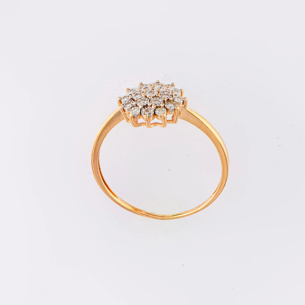 Кольцо с бриллиантом из красного золота 585 пробы