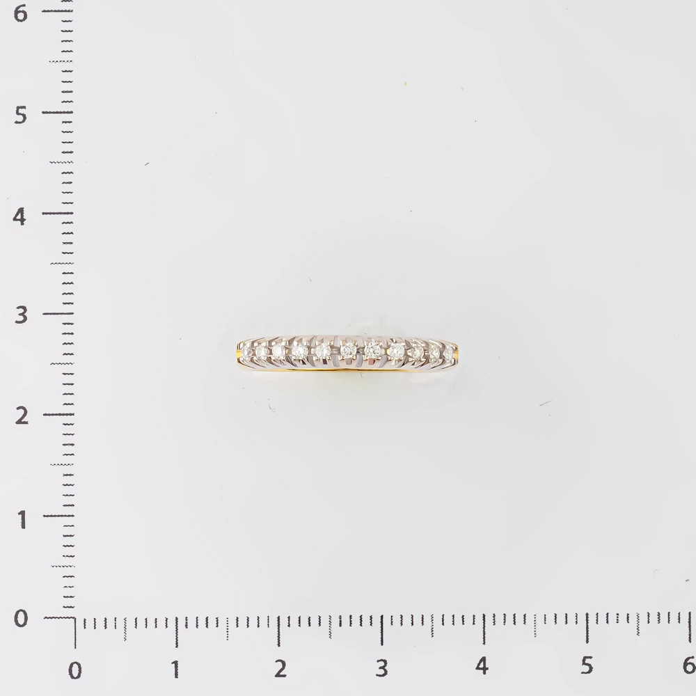 Кольцо с бриллиантом из желтого золота 750 пробы