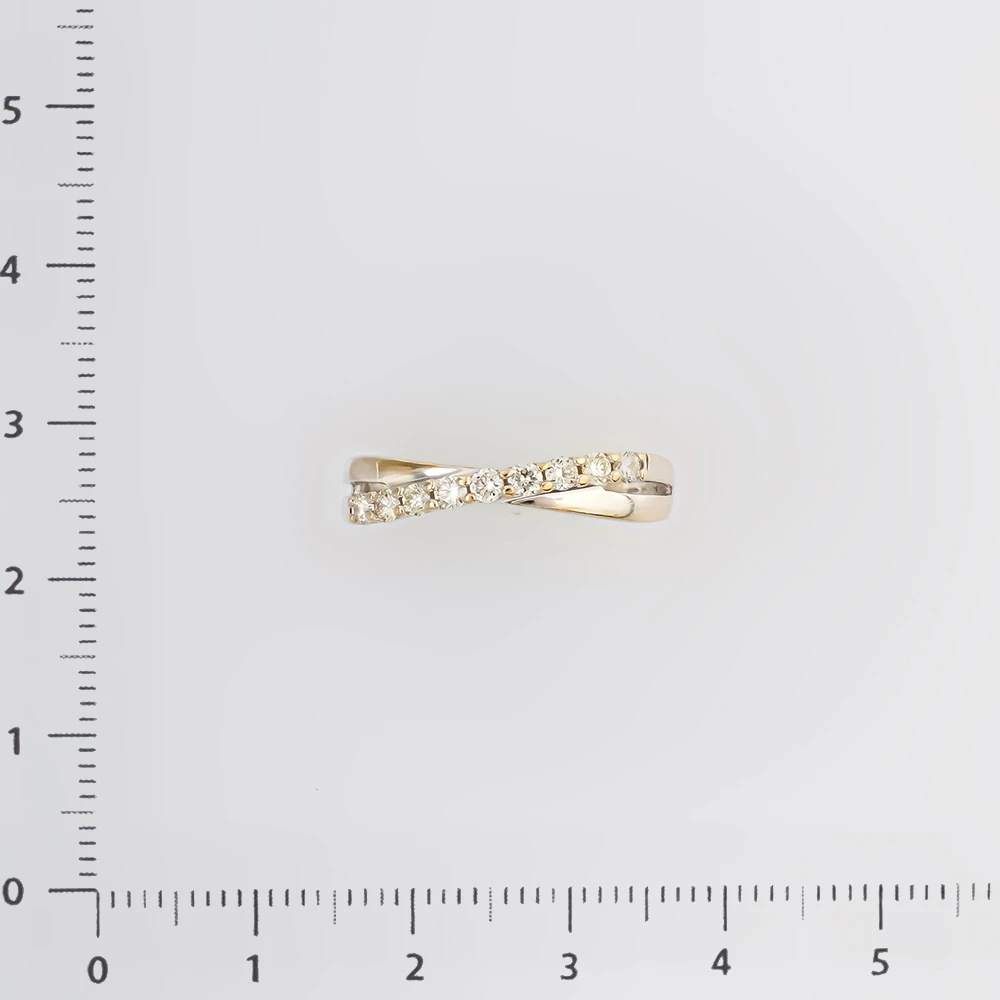 Кольцо с бриллиантом из красного золота 585 пробы