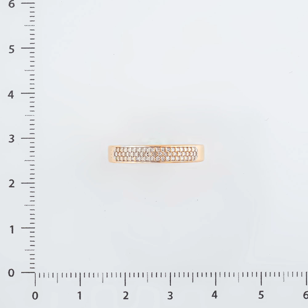 Кольцо с бриллиантом из красного золота 585 пробы