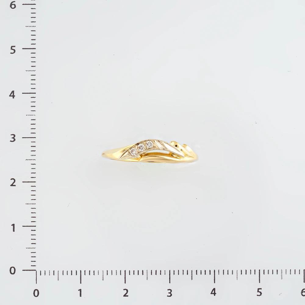 Кольцо с бриллиантом из желтого золота 585 пробы