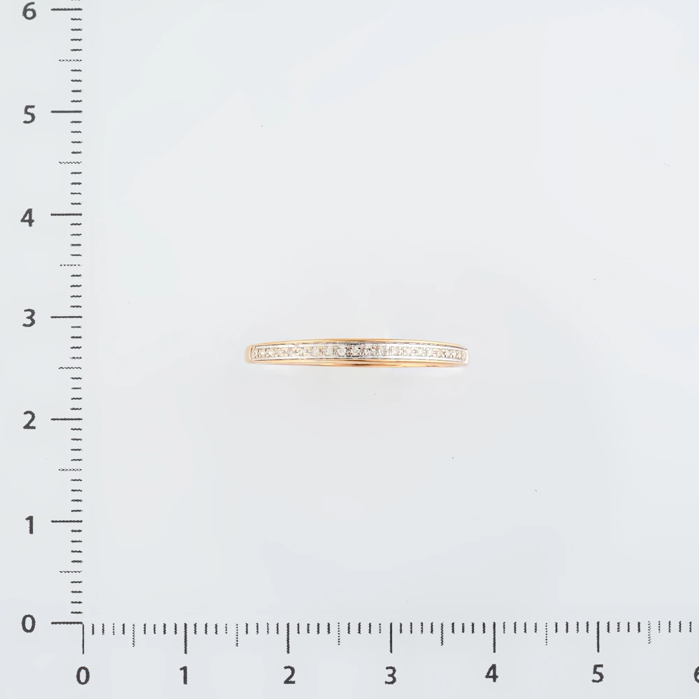 Кольцо с бриллиантом из красного золота 585 пробы