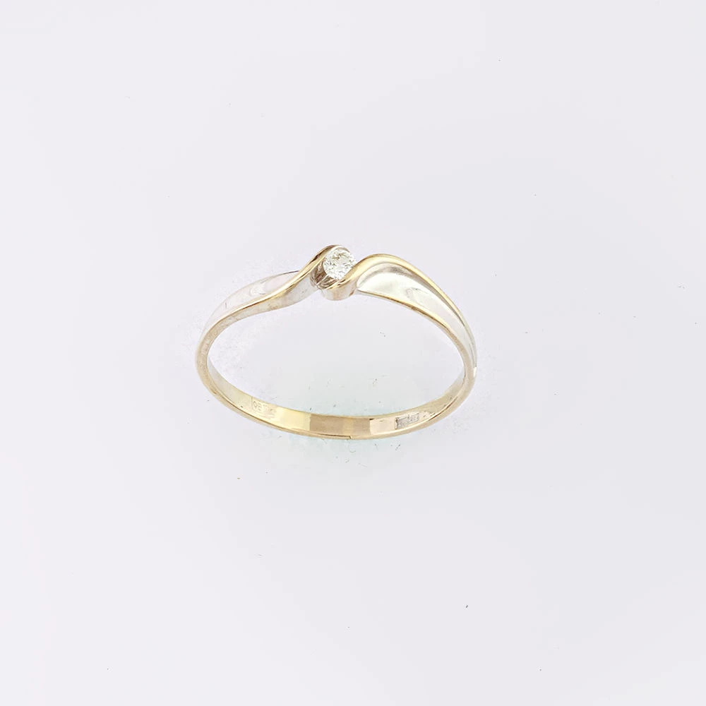 Кольцо с бриллиантом из белого золота 585 пробы