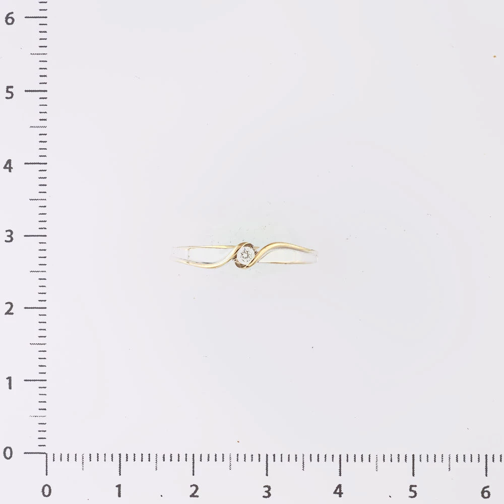 Кольцо с бриллиантом из белого золота 585 пробы