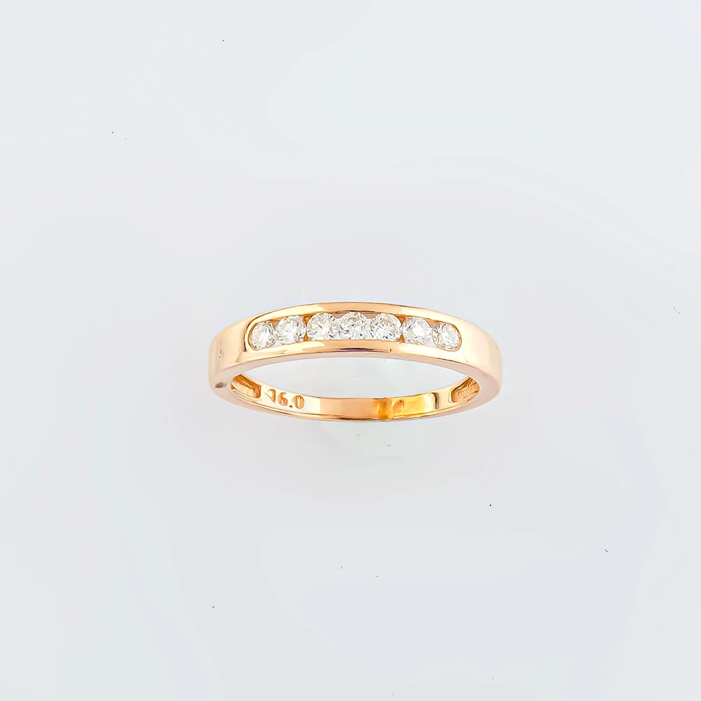 Кольцо с бриллиантом из красного золота 585 пробы