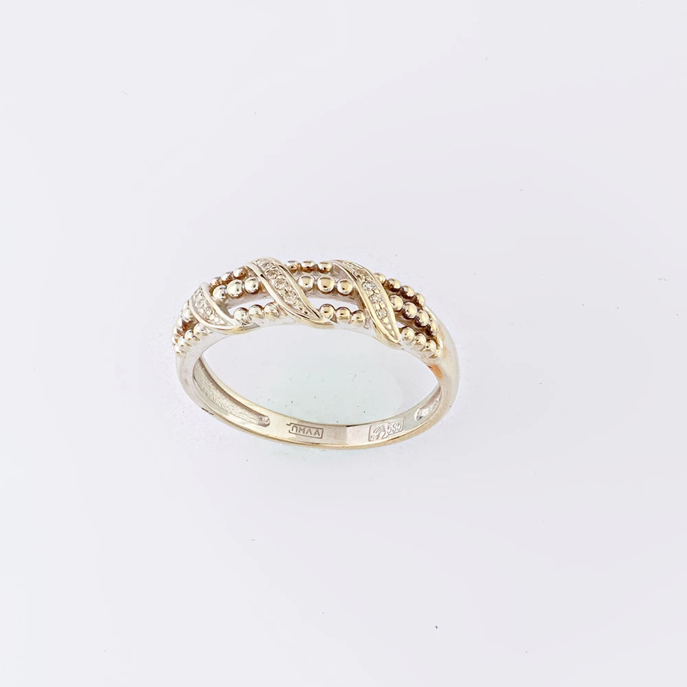 Кольцо с бриллиантом из белого золота 585 пробы