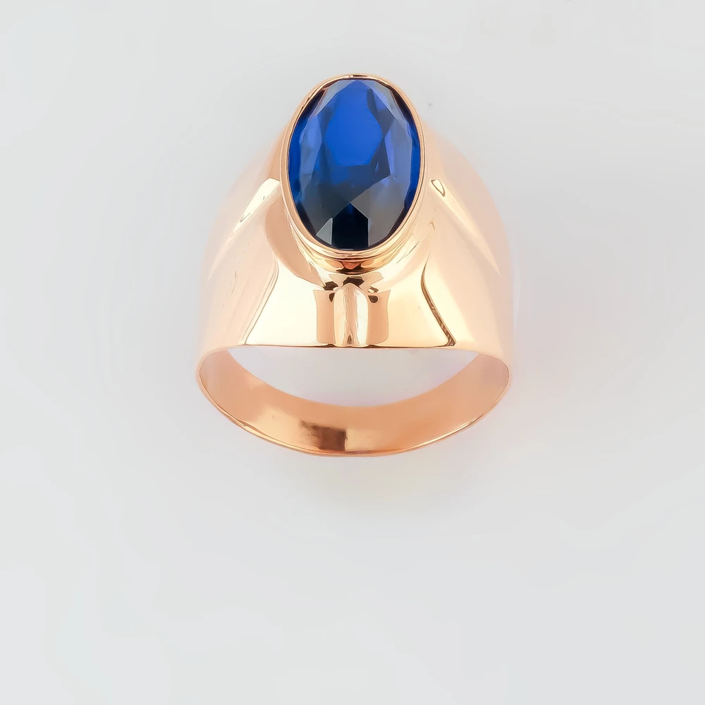 Кольцо с фианитом из красного золота 583 пробы Кольцо с фианитом из красного золота 583 пробы