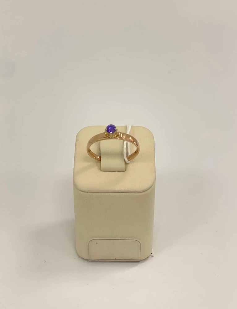 Кольцо с ситаллом из красного золота 585 пробы Кольцо с ситаллом из красного золота 585 пробы