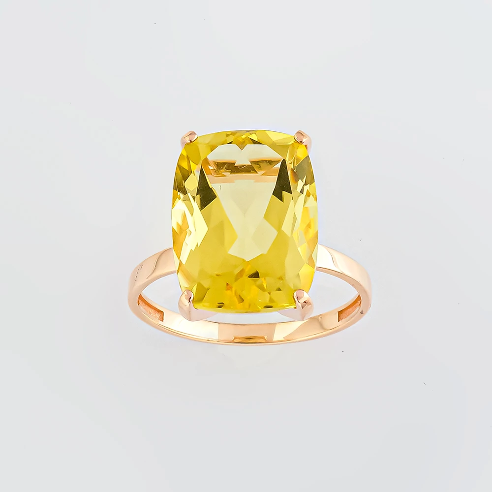 Кольцо с ситаллом из красного золота 585 пробы Кольцо с ситаллом из красного золота 585 пробы