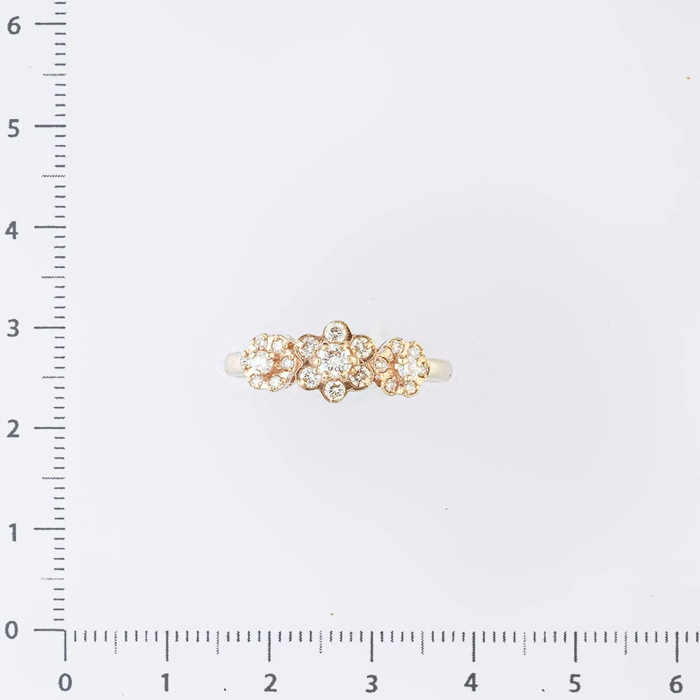 Кольцо с бриллиантом из белого золота 585 пробы