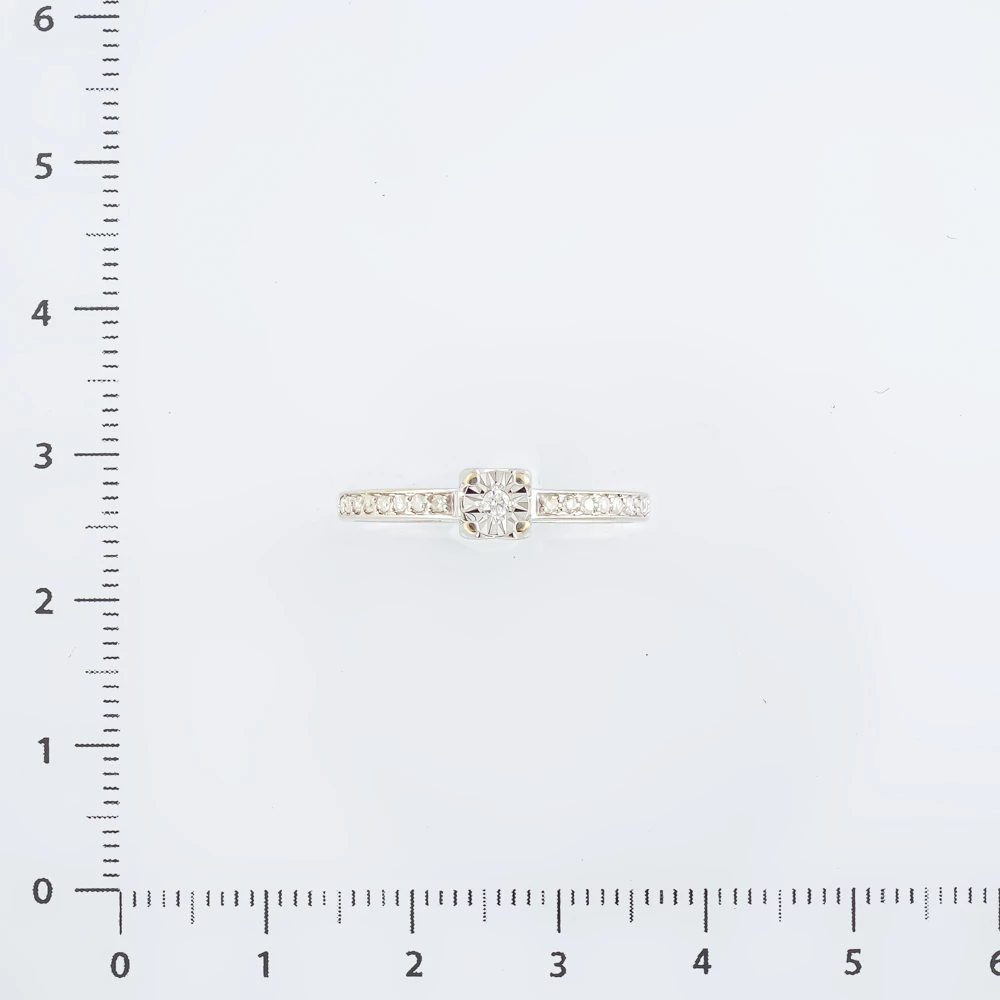 Кольцо с бриллиантом из белого золота 585 пробы