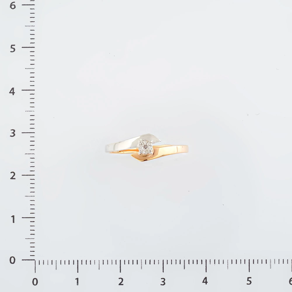 Кольцо с бриллиантом из красного золота 585 пробы