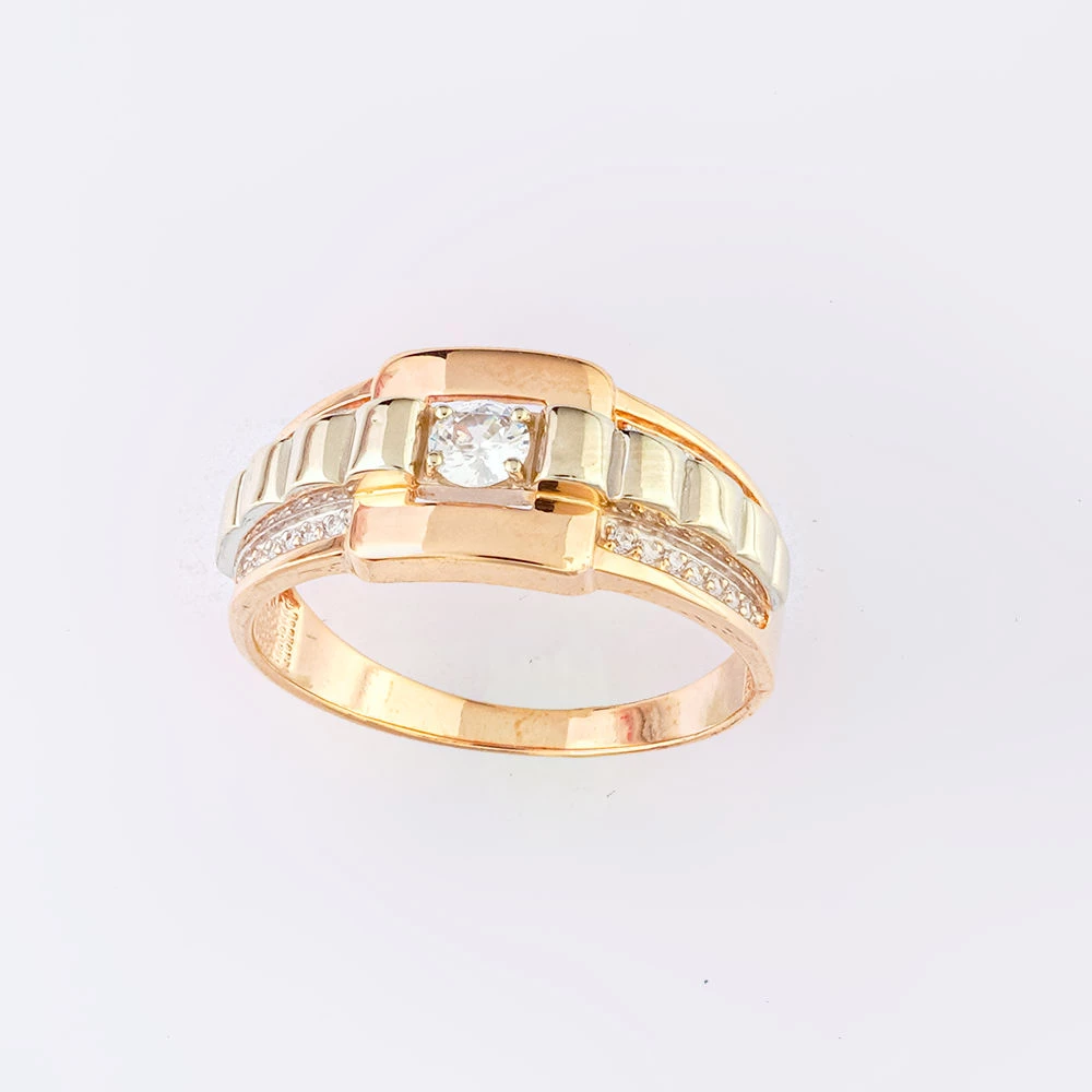 Кольцо с фианитом из красного золота 585 пробы Кольцо с фианитом из красного золота 585 пробы