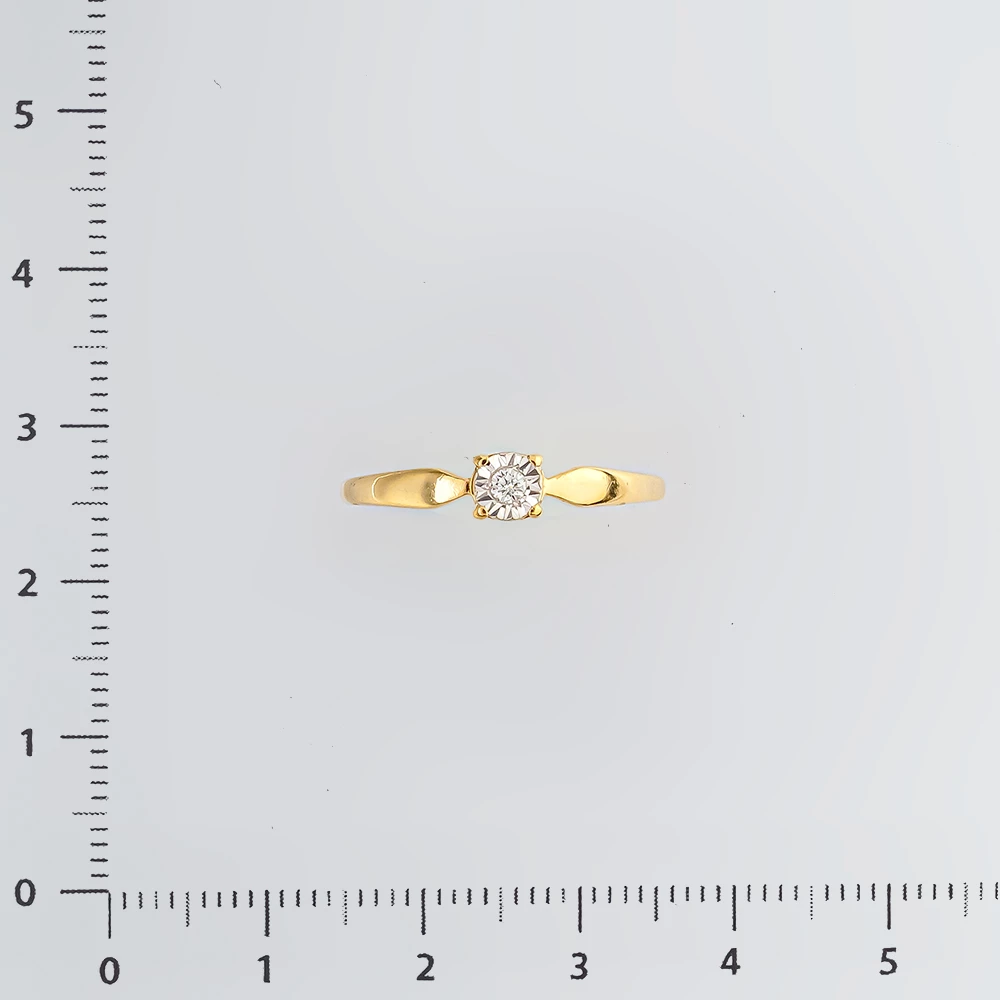 Кольцо с бриллиантом из желтого золота 585 пробы