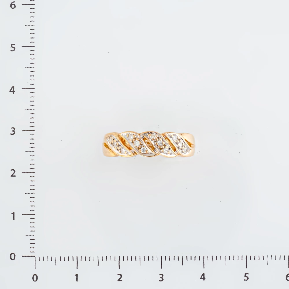 Кольцо с бриллиантом из красного золота 585 пробы