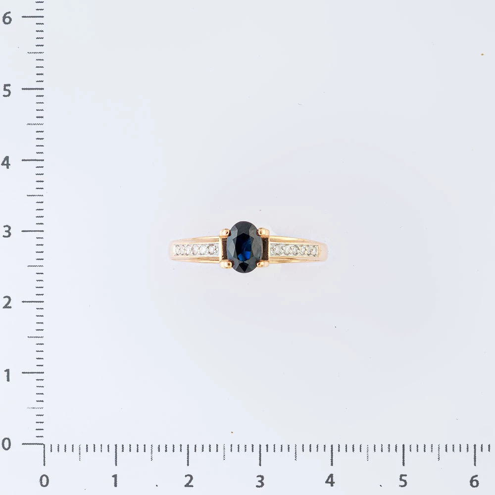 Кольцо с сапфиром из красного золота 585 пробы Кольцо с сапфиром из красного золота 585 пробы