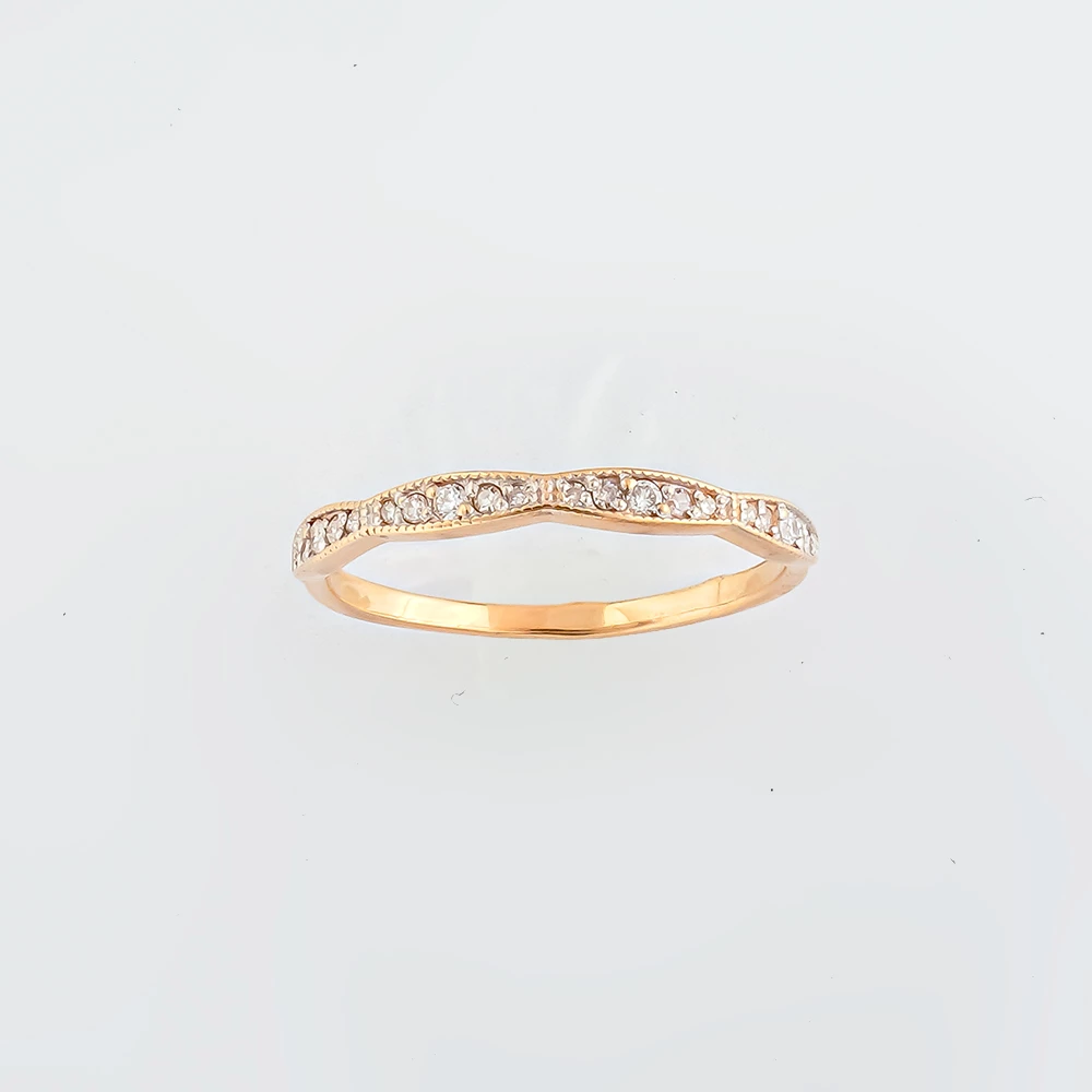 Кольцо с бриллиантом из красного золота 585 пробы