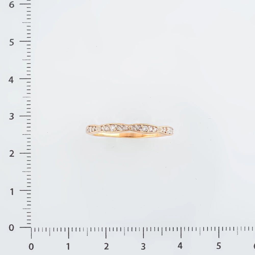 Кольцо с бриллиантом из красного золота 585 пробы