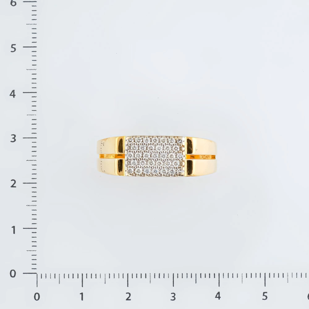 Кольцо с бриллиантом из красного золота 750 пробы