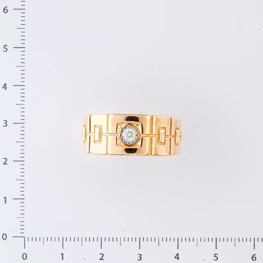 Кольцо с бриллиантом из желтого золота 585 пробы