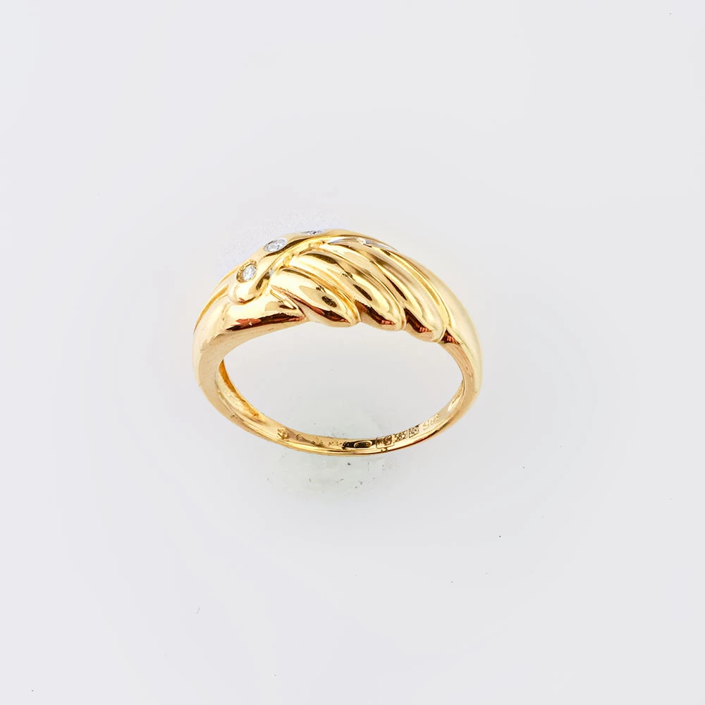 Кольцо с бриллиантом из желтого золота 585 пробы