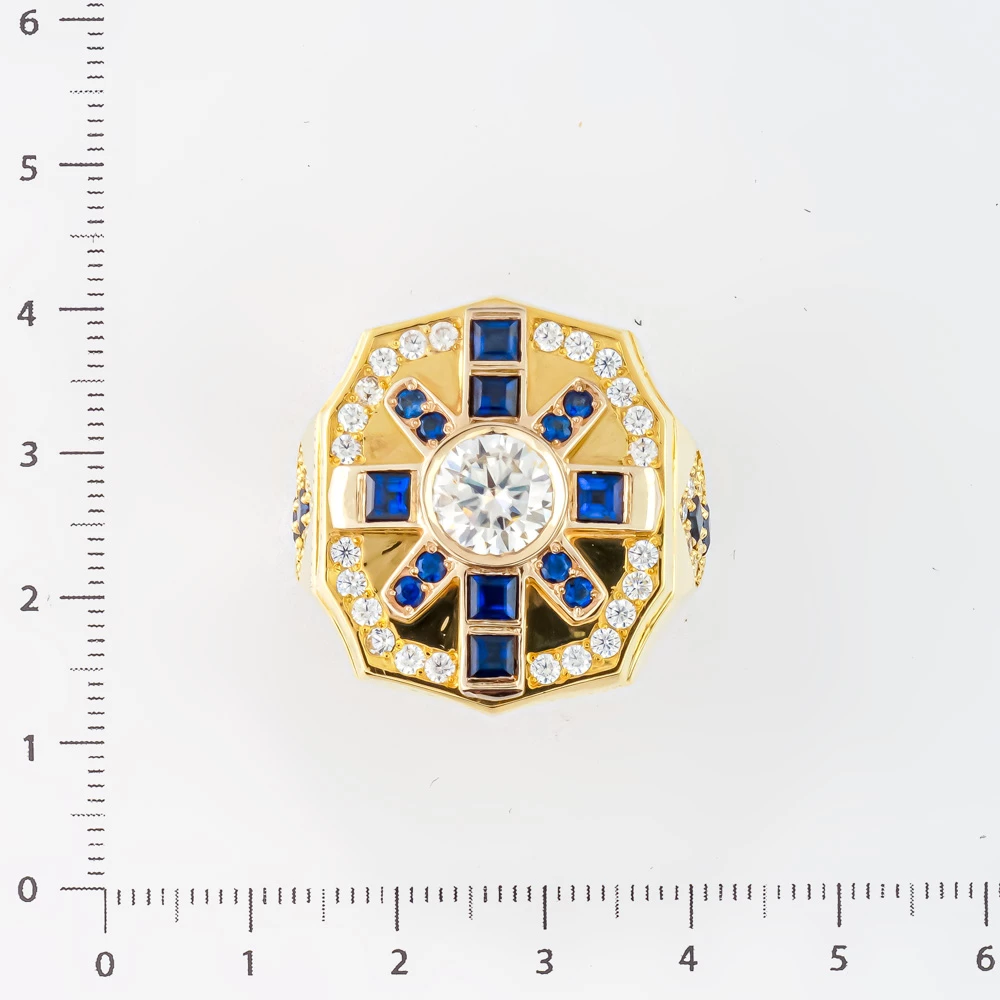 Кольцо с сапфиром из желтого золота 585 пробы Кольцо с сапфиром из желтого золота 585 пробы