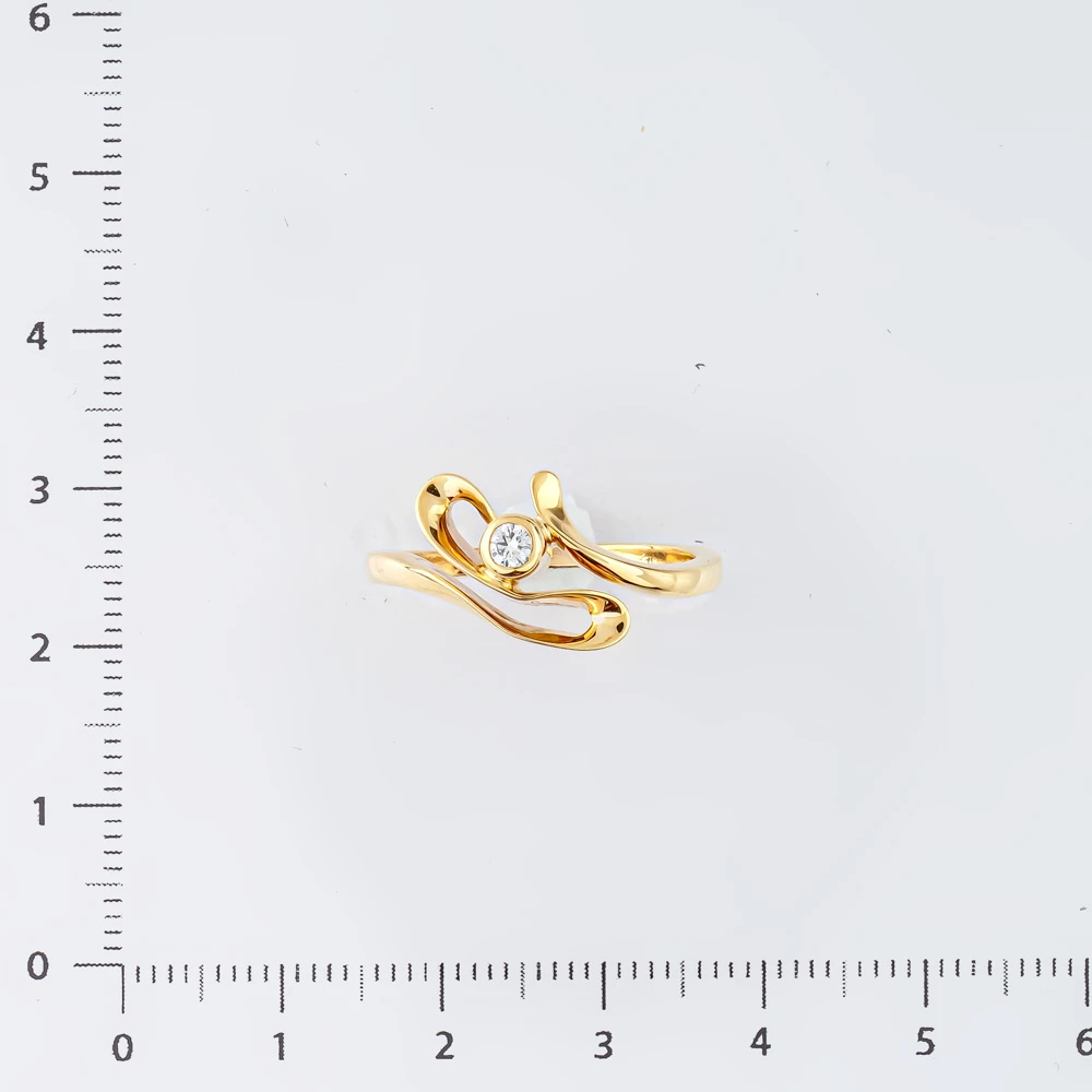 Кольцо с бриллиантом из желтого золота 585 пробы