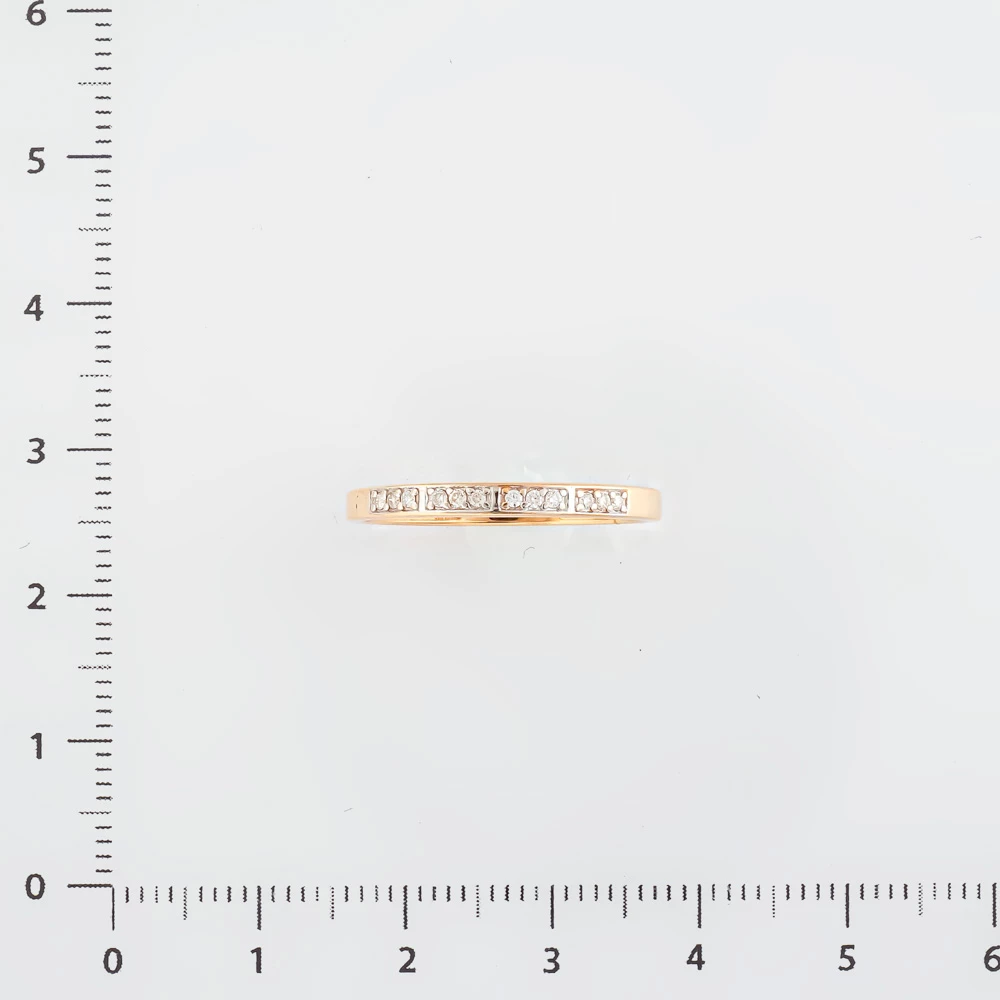 Кольцо с бриллиантом из красного золота 585 пробы