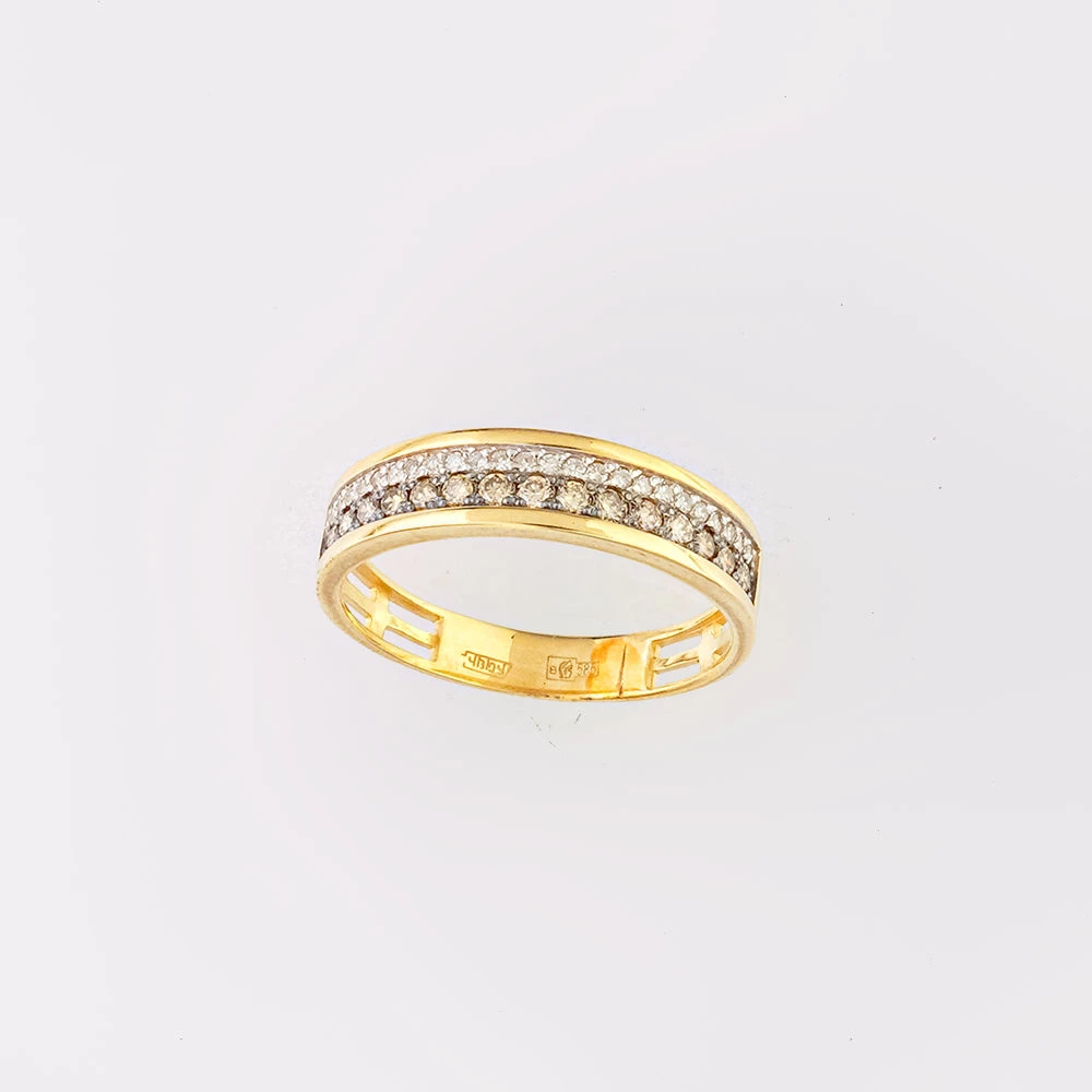 Кольцо с бриллиантом из красного золота 585 пробы